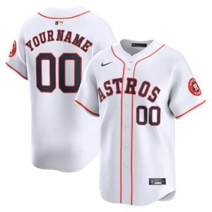 Custom Houston Astros White Home Limited Jersey - All Stitched