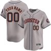 Custom Houston Astros Grey Away Limited Jersey - All Stitched