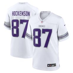 T.J. Hockenson Minnesota Vikings White Winter Warrior Jersey - All Stitched