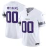 Custom Minnesota Vikings Winter Warrior Vapor F.U.S.E Limited Jersey White - All Stitched