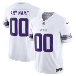 Custom Minnesota Vikings Winter Warrior Vapor F.U.S.E Limited Jersey White - All Stitched