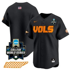 Tennessee Volunteers Blank College Baseball World Series Jersey - Black