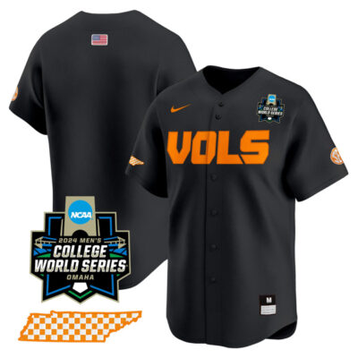Tennessee Volunteers Blank College Baseball World Series Jersey - Black