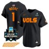 Christian Moore Tennessee Volunteers College Baseball World Series Jersey - Black