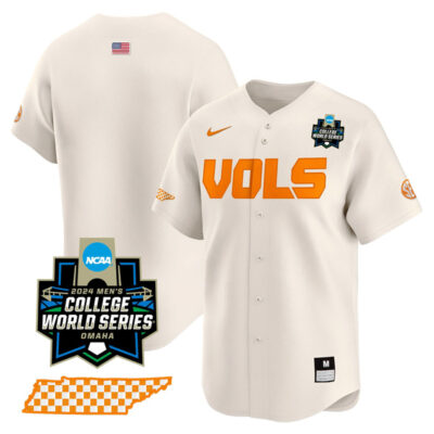 Tennessee Volunteers Blank College Baseball World Series Jersey - Cream