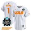 Christian Moore Tennessee Volunteers College Baseball World Series Jersey - Pinstripe