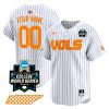 Custom Tennessee Volunteers College Baseball World Series Jersey - Pinstripe