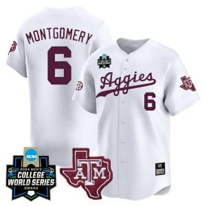 Braden Montgomery Texas A&M College Baseball World Series Jersey - White