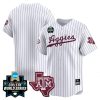 Texas A&M Blank College Baseball World Series Jersey - White Pinstripe