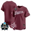 Texas A&M Blank College Baseball World Series Jersey - Maroon Pinstripe