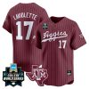 Jace Laviolette Texas A&M College Baseball World Series Jersey - Maroon Pinstripe