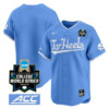 North Carolina Tar Heels College Baseball World Series Jersey - Blue