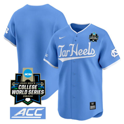 North Carolina Tar Heels College Baseball World Series Jersey - Blue