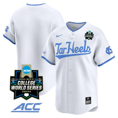 North Carolina Tar Heels College Baseball World Series Jersey - White