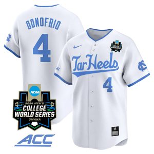 Anthony Donofrio North Carolina Tar Heels College Baseball World Series Jersey - White