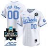 Custom North Carolina College Baseball World Series White Jersey