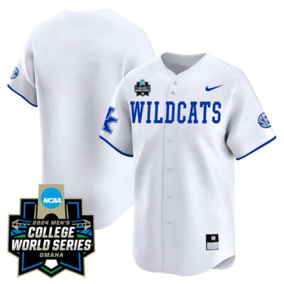 Kentucky Wildcats College Baseball World Series Jersey - Alternate White
