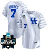 Devin Burkes Kentucky Wildcats College Baseball World Series Jersey - Pinstripe