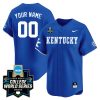 Custom Kentucky Wildcats College Baseball World Series Jersey - Blue