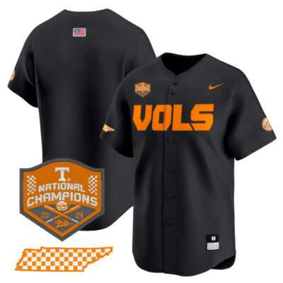 Tennessee Volunteers Blank College Baseball World Series Champions Jersey - Black