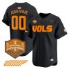 Custom Tennessee Volunteers College Baseball World Series Champions Jersey - Black