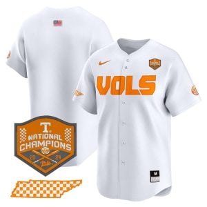 Tennessee Volunteers Blank College Baseball World Series Champions Jersey - White