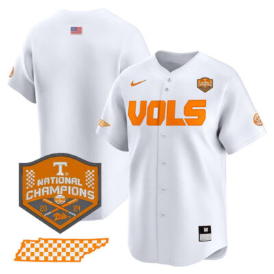 Tennessee Volunteers Blank College Baseball World Series Champions Jersey - White