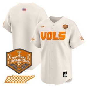 Tennessee Volunteers Blank College Baseball World Series Champions Jersey - Cream