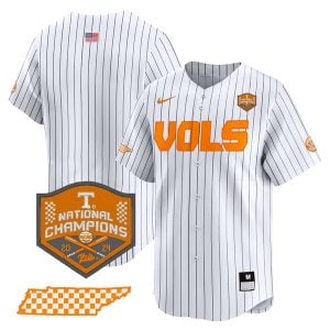 Tennessee Volunteers Blank College Baseball World Series Champions Jersey - Pinstripe