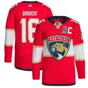 Aleksander Barkov Florida Panthers 2024 Stanley Cup Champions Jersey - Red