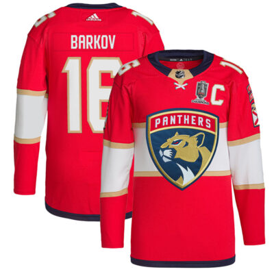 Aleksander Barkov Florida Panthers 2024 Stanley Cup Champions Jersey - Red