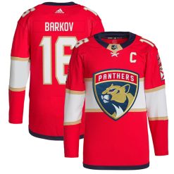 Alternative view of Aleksander Barkov Florida Panthers 2024 Stanley Cup Champions Jersey - Red