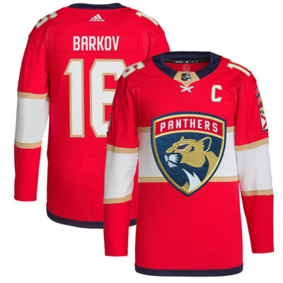 Alternative view of Aleksander Barkov Florida Panthers 2024 Stanley Cup Champions Jersey - Red
