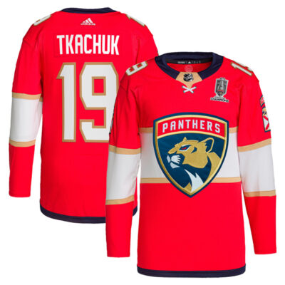 Matthew Tkachuk Florida Panthers 2024 Stanley Cup Champions Jersey - Red