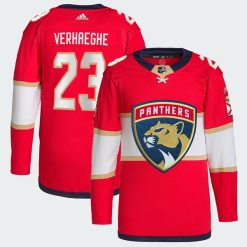 Alternative view of Carter Verhaeghe Florida Panthers 2024 Stanley Cup Champions Jersey - Red
