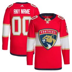 Alternative view of Custom Florida Panthers 2024 Stanley Cup Champions Jersey - Red