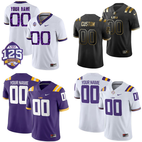 Custom LSU Tigers Football Jerseys