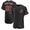 Custom Arizona Diamondbacks Black Alternate Jersey - All Stitched