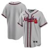 Atlanta Braves Blank Grey Away Jersey - No Name No Number - All Stitched