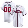 Custom Atlanta Braves White Home Limited Jersey - All Stitched