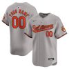 Custom Baltimore Orioles Grey Road Limited Jersey - All Stitched