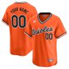 Custom Baltimore Orioles Orange Throwback Cooperstown Collection Jersey - All Stitched