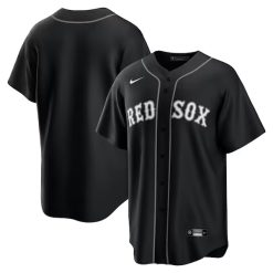 Boston Red Sox Blank Black Jersey - All Stitched