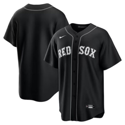 Boston Red Sox Blank Black Jersey - All Stitched