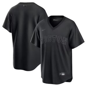 Boston Red Sox Blank Triple Black Jersey - All Stitched