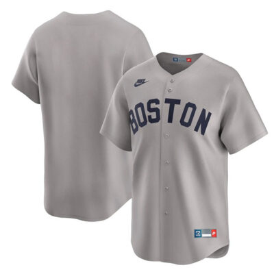 Boston Red Sox Blank Gray Throwback Jersey - All Stitched