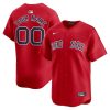 Custom Boston Red Sox Red Alternate Limited Jersey - All Stitched