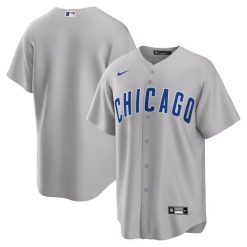 Chicago Cubs Blank Grey Away Jersey - All Stitched