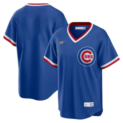 Chicago Cubs Blank Royal Blue Away Throwback Jersey - All Stitched