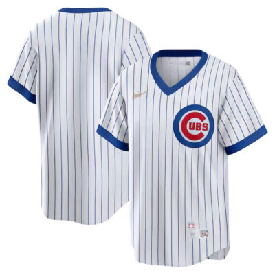 Chicago Cubs Blank White Home Throwback Jersey - All Stitched
